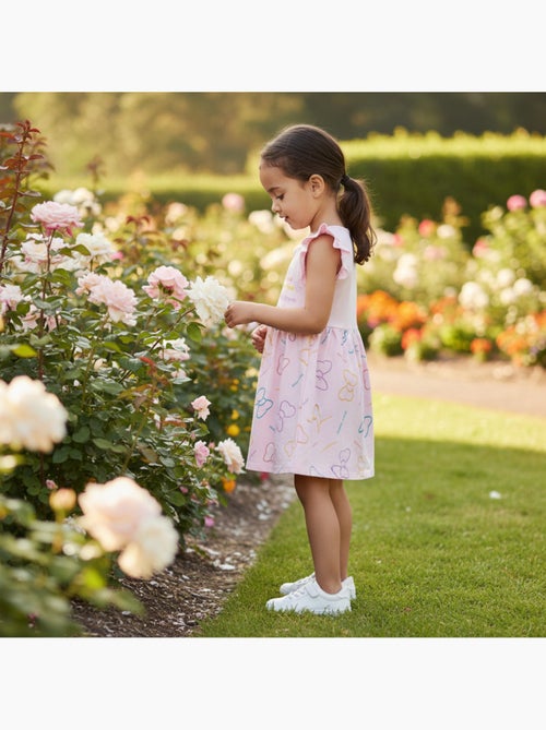 Disney - Baby meisje jurk roze met ruches personage - Kiabi Disney - Baby meisje jurk roze met ruches personage - Kiabi