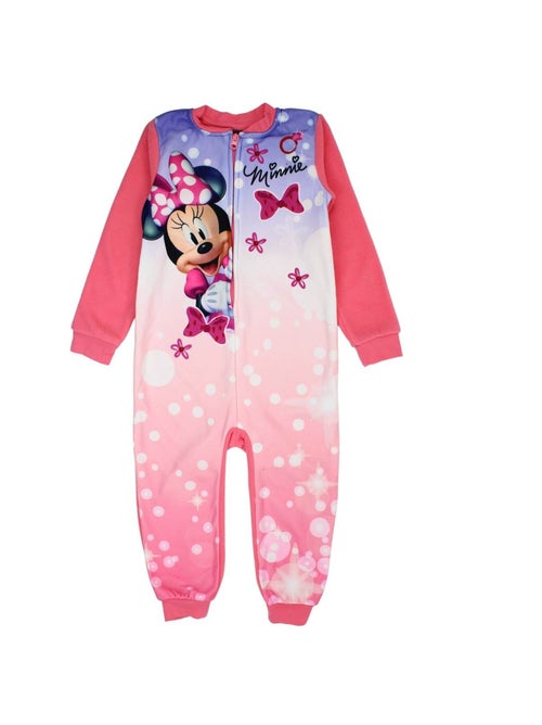 Disney - Baby meisje overall roze en paars met rits personage - Kiabi