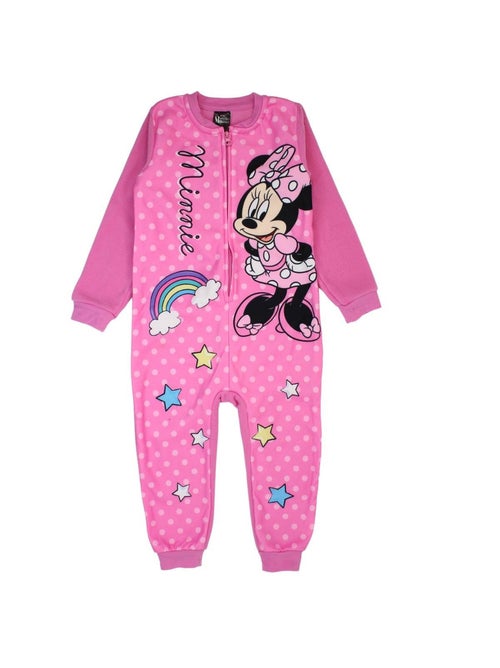 Disney - Baby meisje overall roze met rits en stippen personage - Kiabi