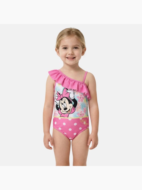 Disney - Badpak meisje asymmetrisch roze met stippen personage - Kiabi Disney - Badpak meisje asymmetrisch roze met stippen personage - Kiabi