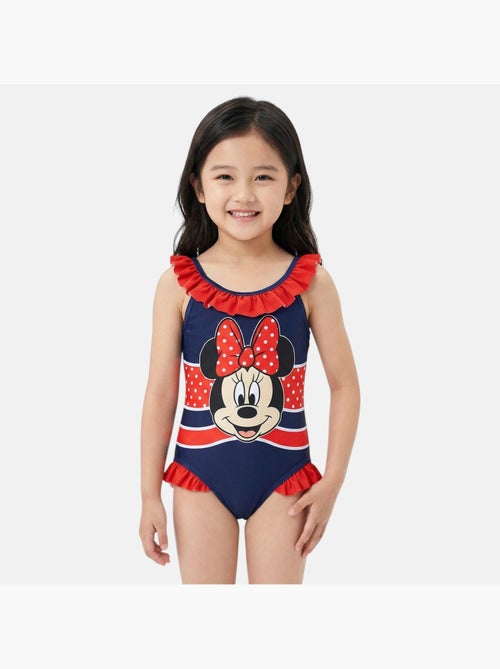 Disney - Badpak meisje donkerblauw met ruches personage - Kiabi Disney - Badpak meisje donkerblauw met ruches personage - Kiabi