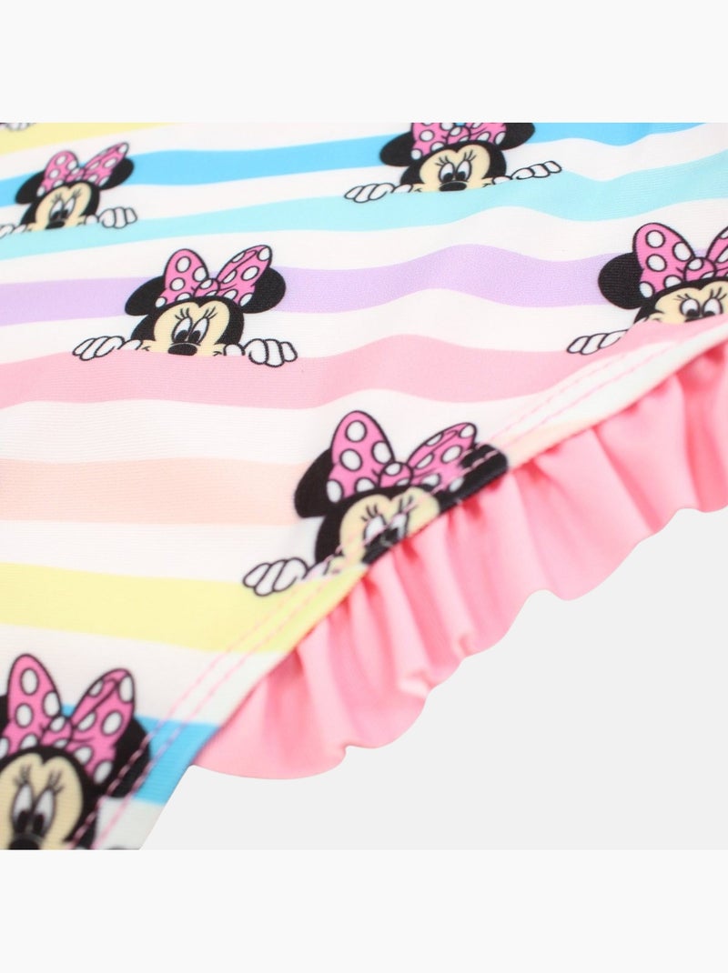 Disney - Badpak meisje gestreept multicolor personage Roze - Kiabi