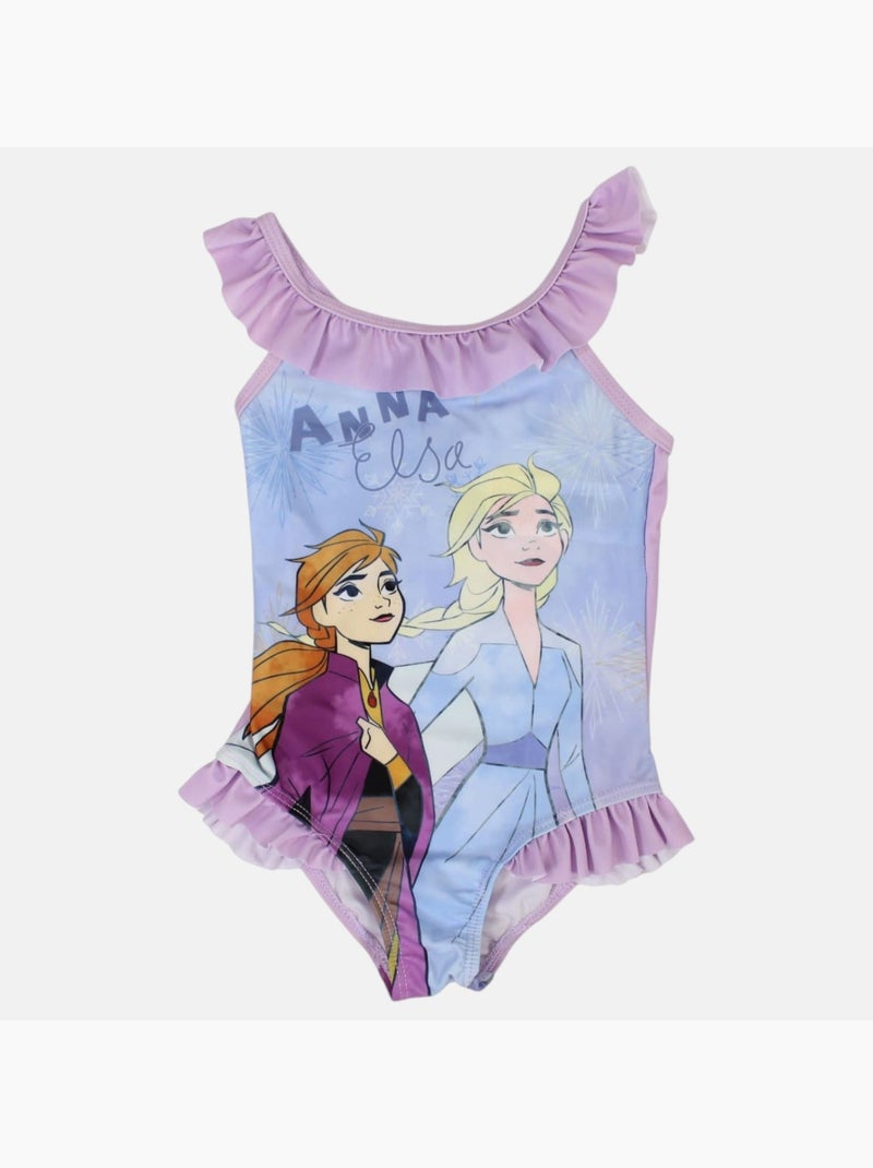 Disney - Badpak met asymmetrische bandjes meisje Mauve - Kiabi
