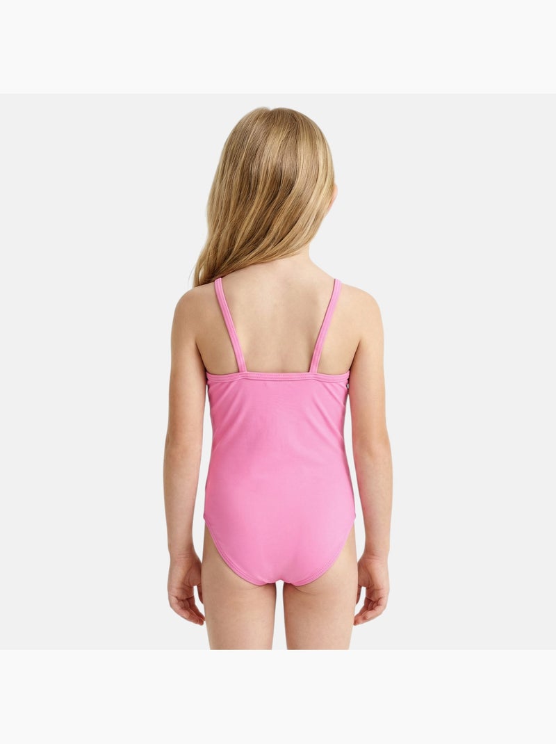 Disney - Badpak met ruches en print meisje Roze - Kiabi