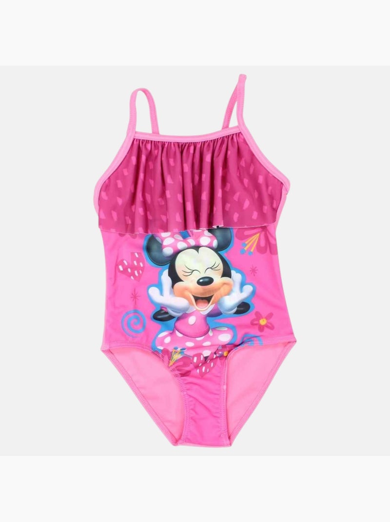 Disney - Badpak met ruches en print meisje Roze - Kiabi