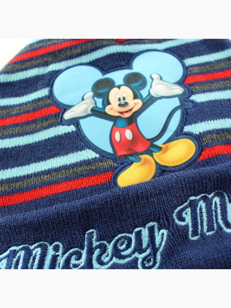 Disney - Bonnet enfant avec pompon à motif Bleu marine - Kiabi