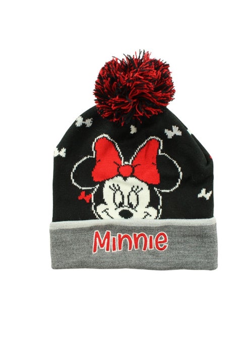 Disney - Bonnet enfant avec pompon noir et rouge motif personnage - Kiabi Disney - Bonnet enfant avec pompon noir et rouge motif personnage - Kiabi