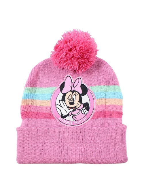 Disney - Bonnet enfant rose avec pompon motif personnage - Kiabi Disney - Bonnet enfant rose avec pompon motif personnage - Kiabi