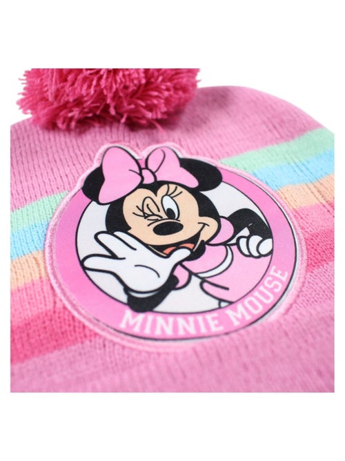 Disney - Bonnet enfant rose avec pompon motif personnage - Kiabi Disney - Bonnet enfant rose avec pompon motif personnage - Kiabi