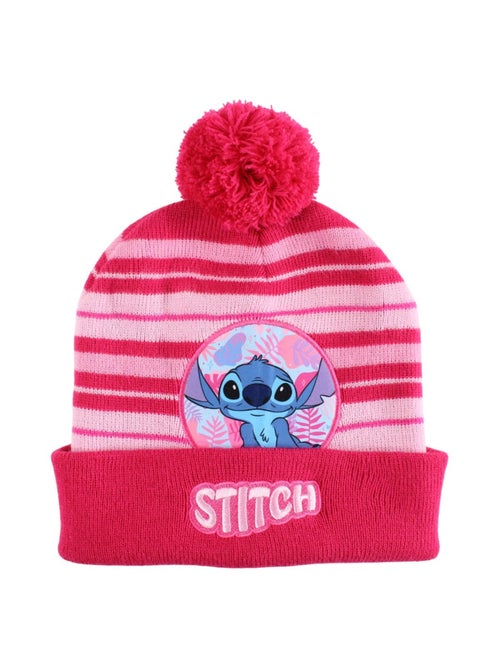 Disney - Bonnet fille avec pompon à motif - Kiabi