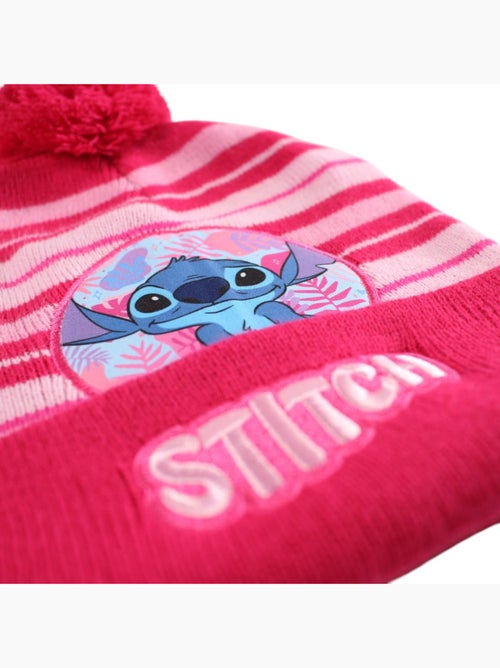 Disney - Bonnet fille avec pompon à motif - Kiabi