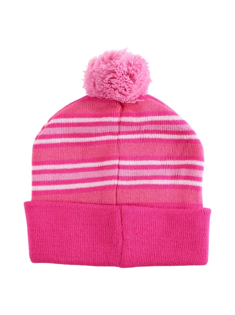 Disney - Bonnet fille imprim? avec pompon Rose - Kiabi