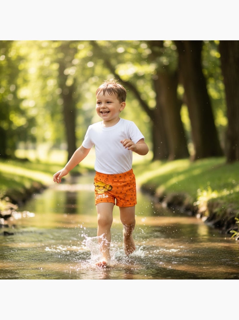 Disney - Boxer zwemshort met patronen jongen Oranje - Kiabi