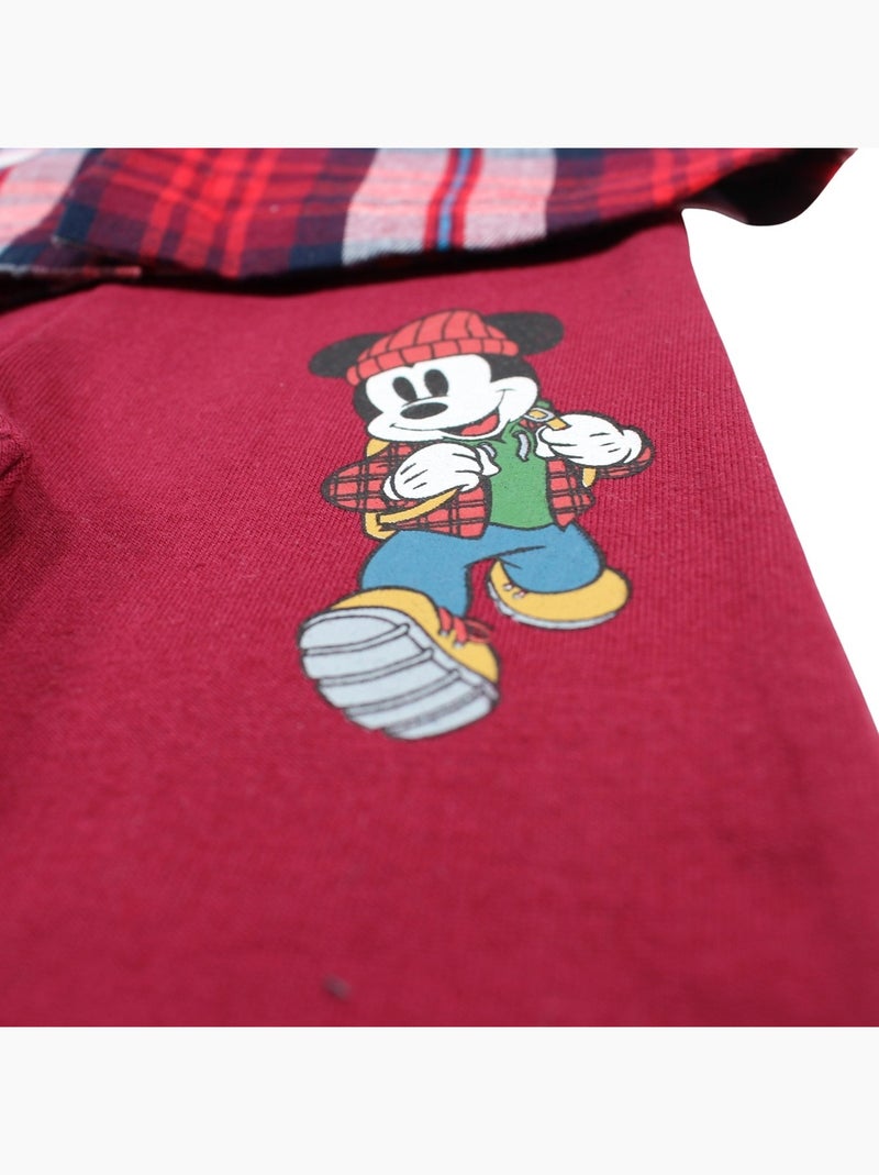 Disney - Chemise ? carreaux et pantalon Rouge - Kiabi
