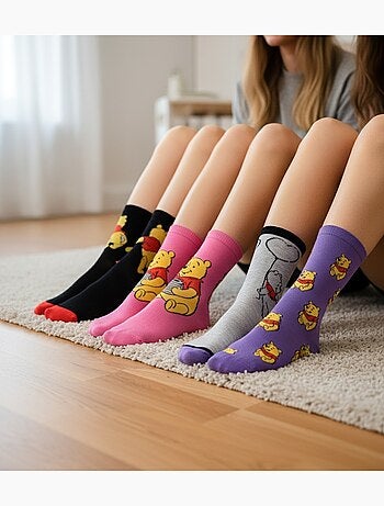 Disney - dames sokken winnie de pooh set van 4 paar