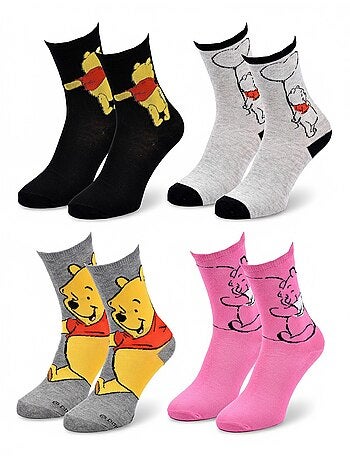 Disney - dames sokken winnie de pooh set van 4 paar