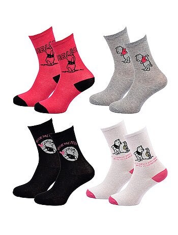 Disney - dames sokken winnie de pooh set van 4 paar