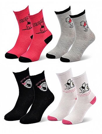 Disney - dames sokken winnie de pooh set van 4 paar