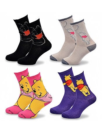 Disney - dames sokken winnie de pooh set van 4 paar