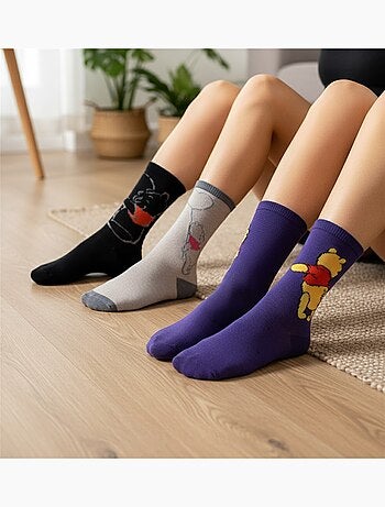 Disney - dames sokken winnie de pooh set van 4 paar