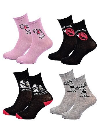 Disney - dames sokken winnie de pooh set van 4 paar