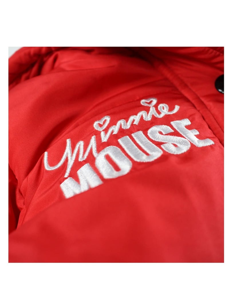 Disney - Doudoune enfant rose à capuche motif personnage Rouge - Kiabi