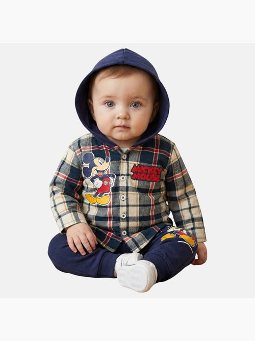 Disney - Ensemble b?b? gar?on chemise ? carreaux avec capuche et pantalon motif personnage - Kiabi Disney - Ensemble b?b? gar?on chemise ? carreaux avec capuche et pantalon motif personnage - Kiabi