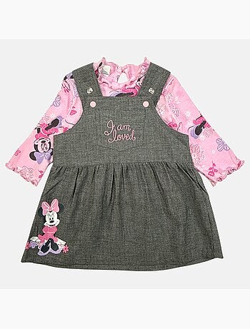 Disney - Ensemble bébé fille 2 pièces robe et t-shirt manches longues imprimé personnage