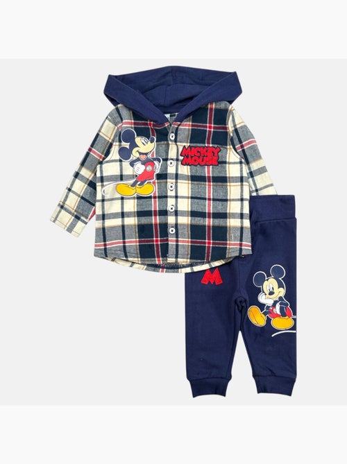 Disney - Ensemble bébé garçon chemise à carreaux avec capuche et pantalon motif personnage - Kiabi Disney - Ensemble bébé garçon chemise à carreaux avec capuche et pantalon motif personnage - Kiabi
