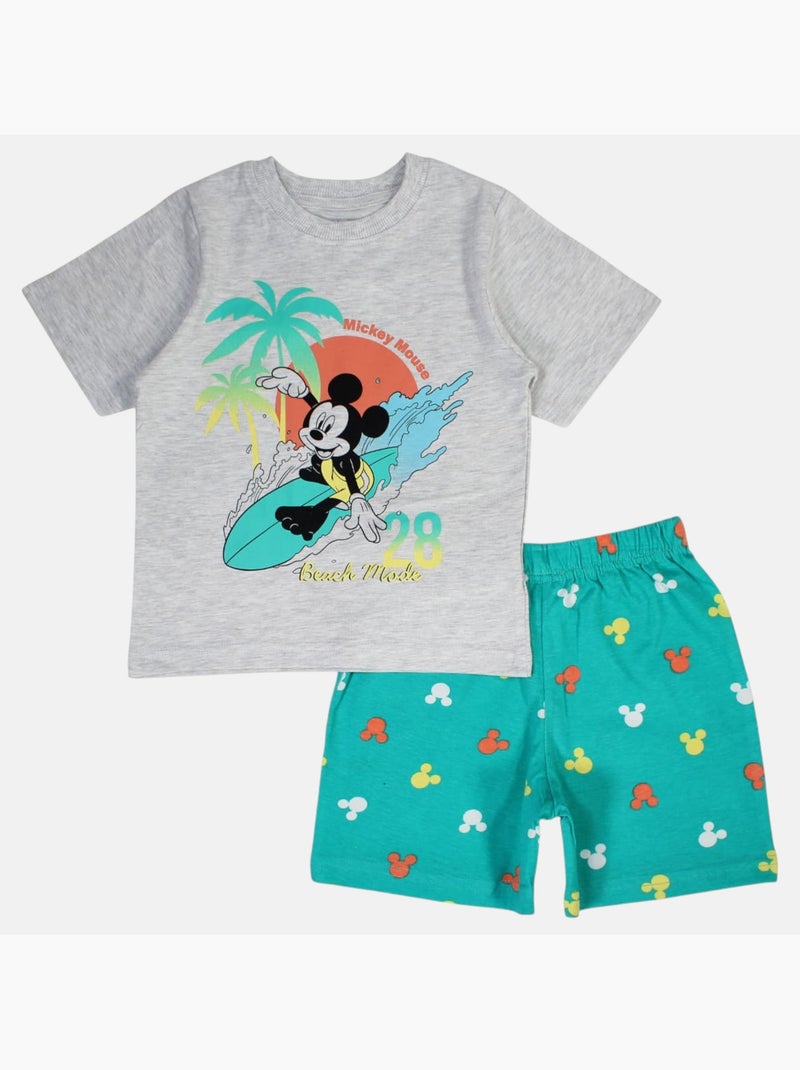 Disney - Ensemble enfant gris et short vert Gris - Kiabi