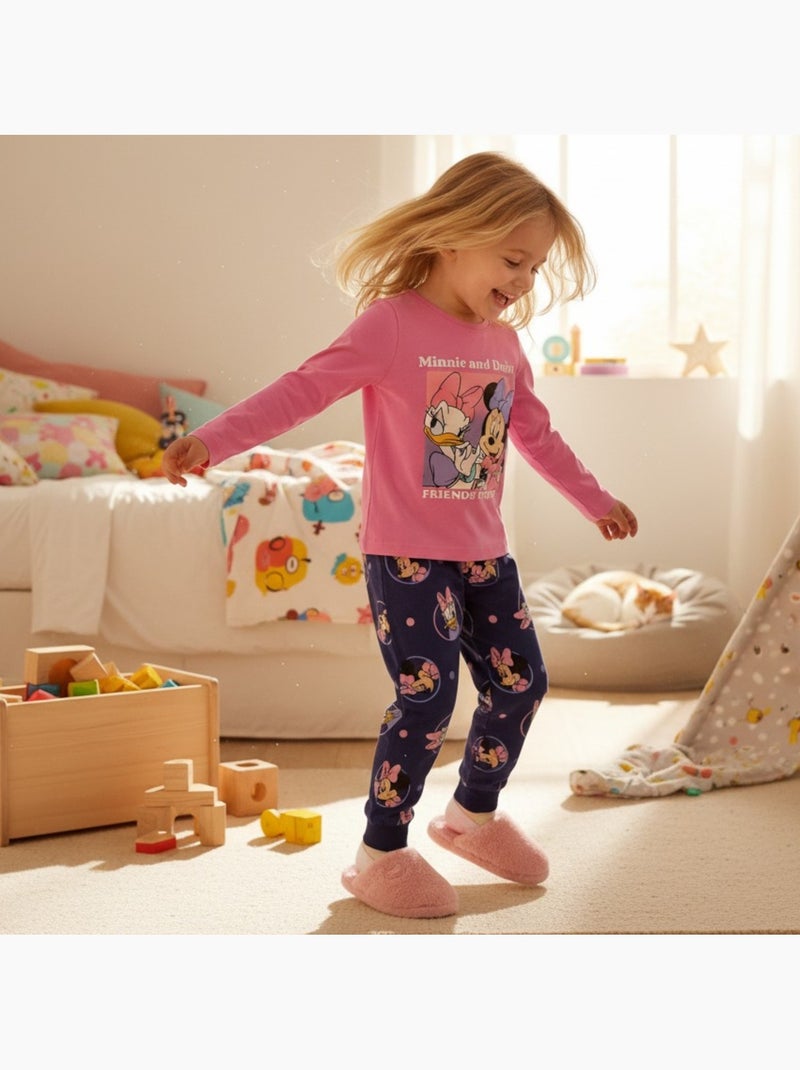 Disney - Ensemble enfant jaune et pantalon bleu motif personnage Rose - Kiabi