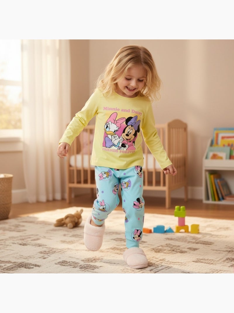 Disney - Ensemble enfant rose et pantalon bleu motif personnage Jaune - Kiabi