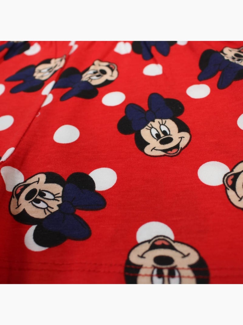 Disney - Ensemble enfant t-shirt blanc et short rouge à pois motif personnage Blanc - Kiabi