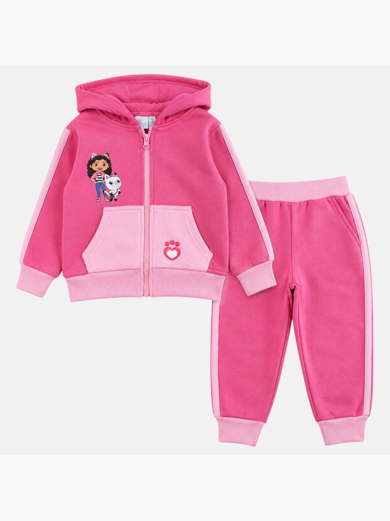 Disney - Ensemble survêtement fille imprimé avec capuche Rose - Kiabi