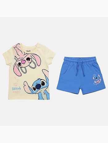 Disney - Ensemble T-shirt et short assorti avec personnage fille