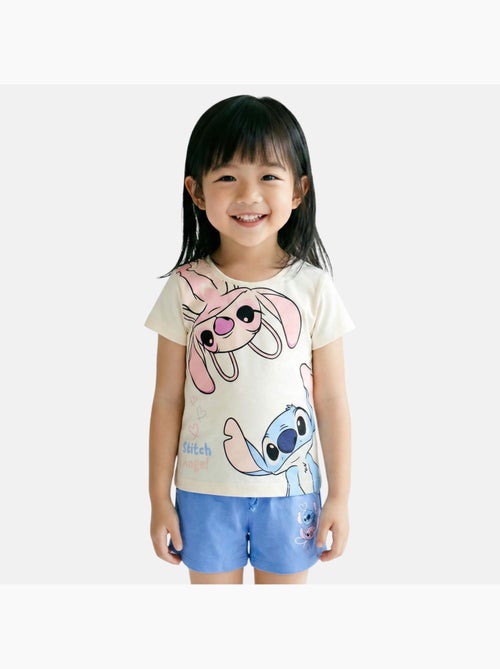 Disney - Ensemble T-shirt et short assorti avec personnage fille - Kiabi