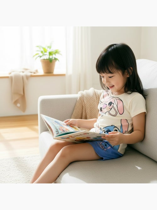 Disney - Ensemble T-shirt et short assorti avec personnage fille - Kiabi
