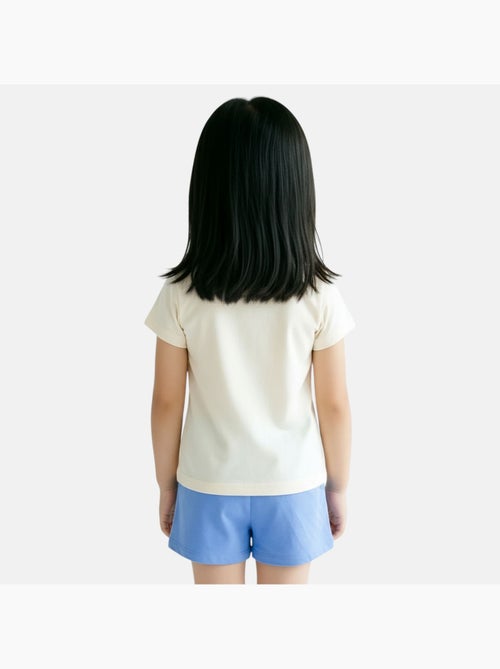 Disney - Ensemble T-shirt et short assorti avec personnage fille - Kiabi