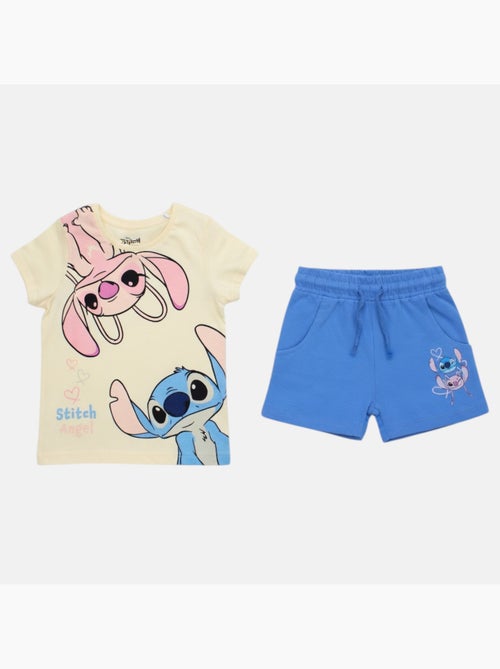 Disney - Ensemble T-shirt et short assorti avec personnage fille - Kiabi