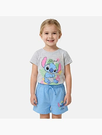 Disney - Ensemble T-shirt et short assorti avec personnage fille