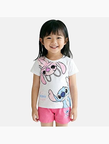 Disney - Ensemble T-shirt et short assorti avec personnage fille