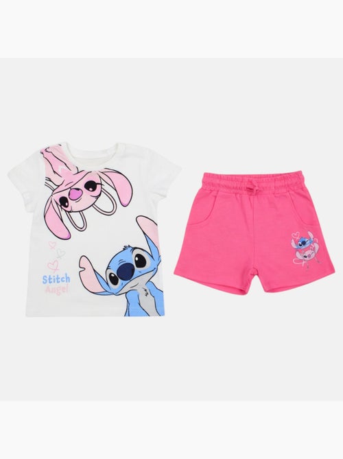 Disney - Ensemble T-shirt et short assorti avec personnage fille - Kiabi