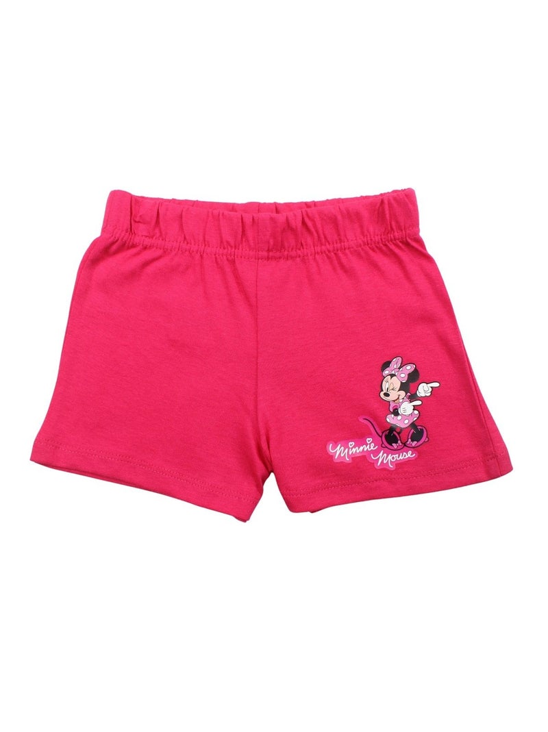 Disney - Ensemble t-shirt et short enfant imprim? Rose fushia - Kiabi