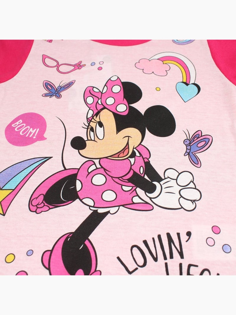 Disney - Ensemble t-shirt et short enfant imprim? Rose fushia - Kiabi