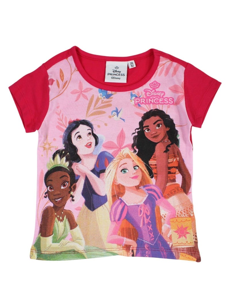 Disney - Ensemble t-shirt manches courtes et short enfant à imprimé Rose fushia - Kiabi