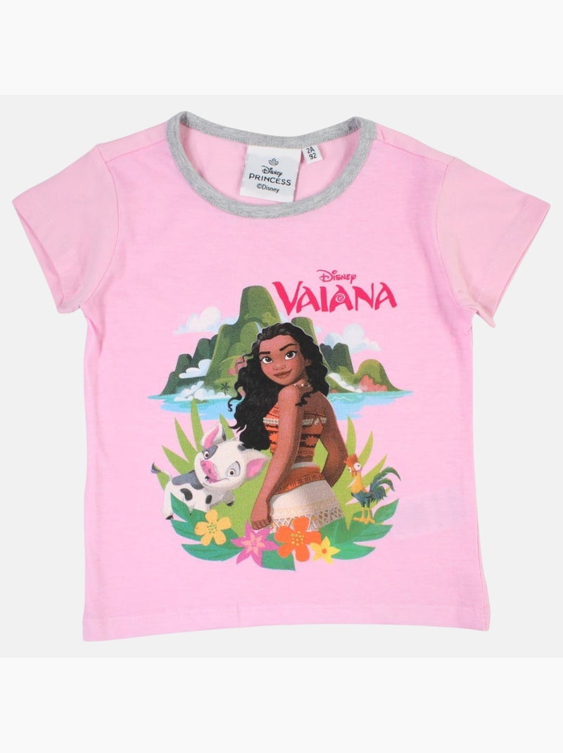 Disney - Ensemble t-shirt manches courtes et short enfant ? imprim? Rose - Kiabi