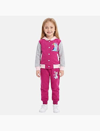 Disney - ensemble veste teddy boutonnée et pantalon de jogging, finitions bord-côte