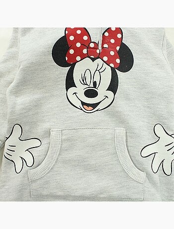 Disney - Fleece hoodie jurk meisje met kangoeroezak