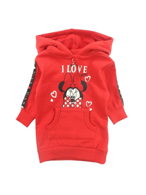 Disney - Fleece hoodie jurk meisje met kangoeroezak - Kiabi
