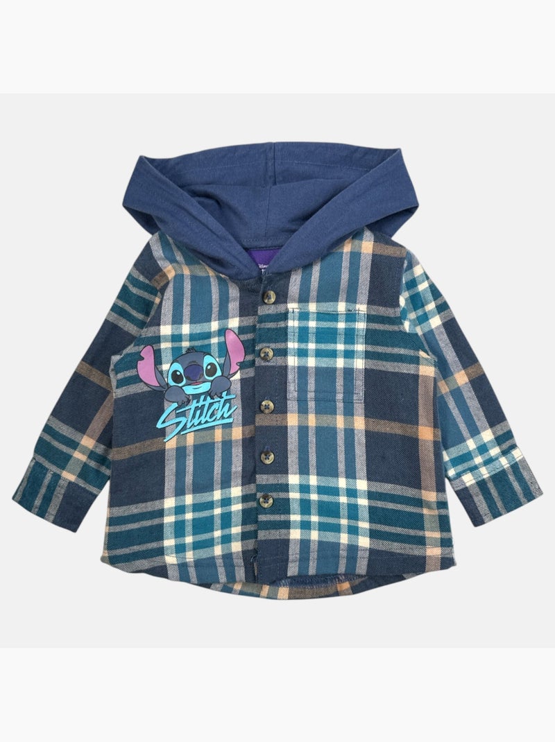Disney - Geruit overhemd en broek baby jongen Marineblauw - Kiabi